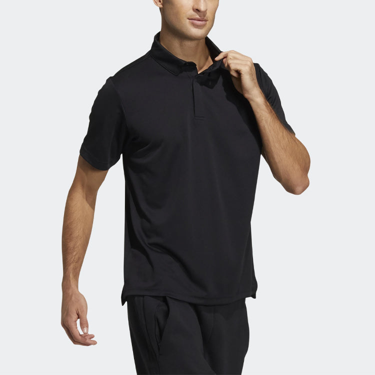 adidas Casual Sports Short Sleeve Polo Shirt Black GN0799