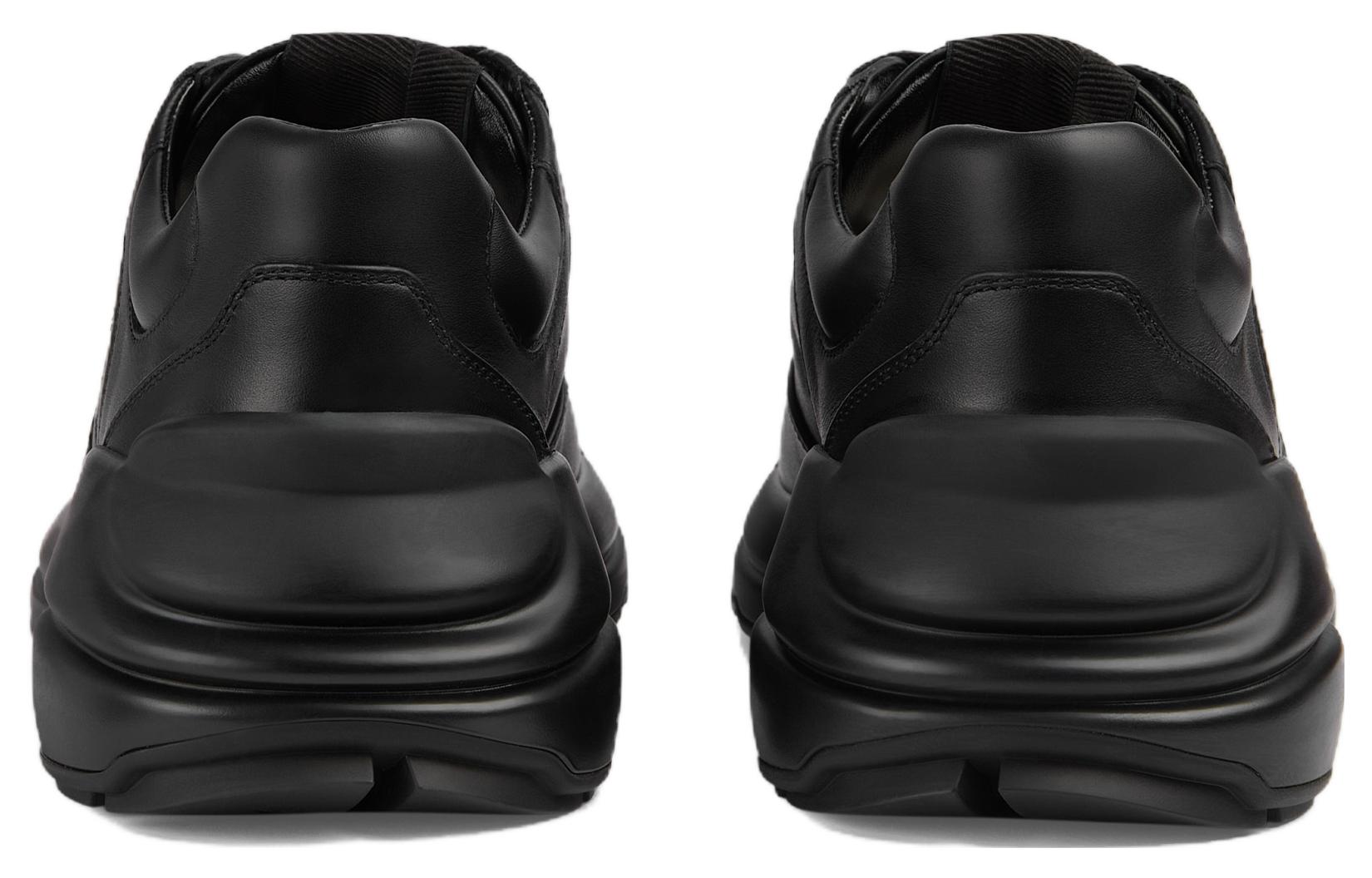 (WMNS) Gucci Rhyton Leather Sneakers 'Black White' 757887-UPG70-1057