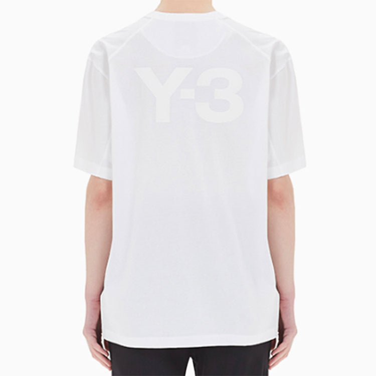 Men's Y-3 Casual Round Neck Short Sleeve White FN3349