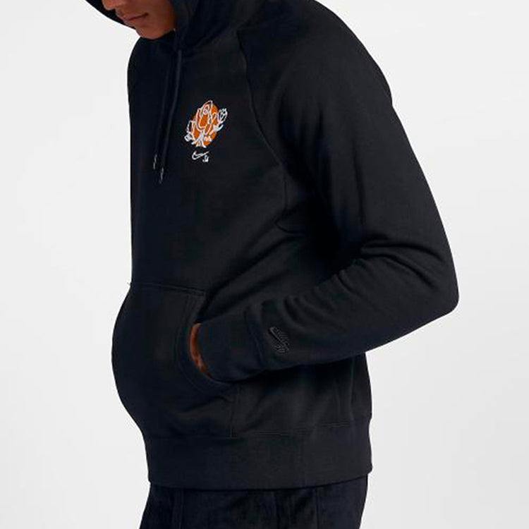Nike Flowers Printing Fleece Pullover Black 937836-010