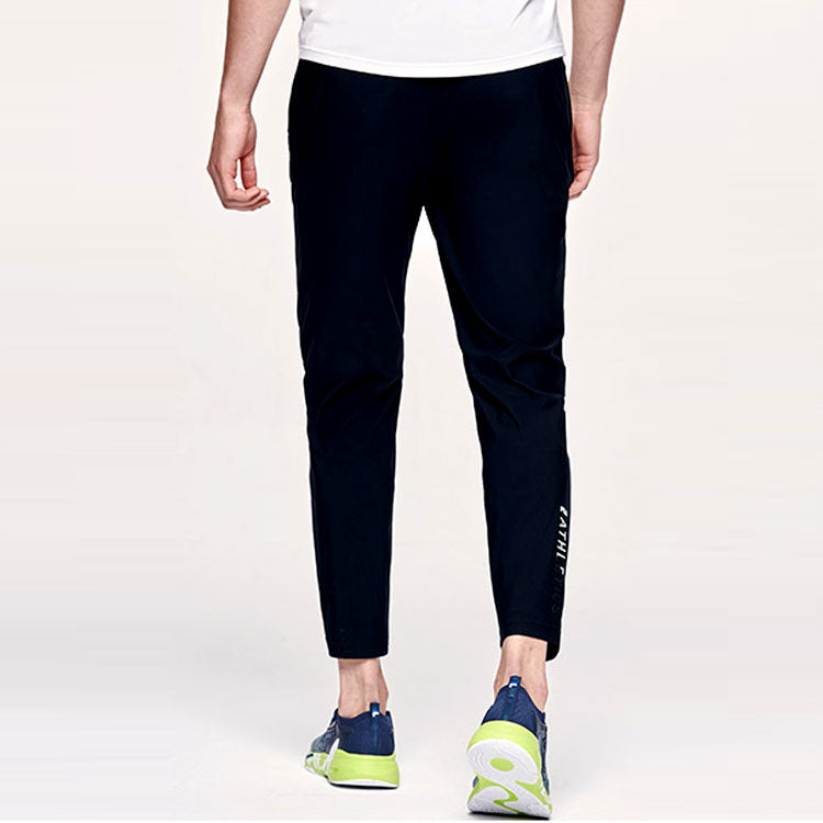 FILA Athletic Solid Color Casual Straight Sports Pants Black A11M121603F-BK