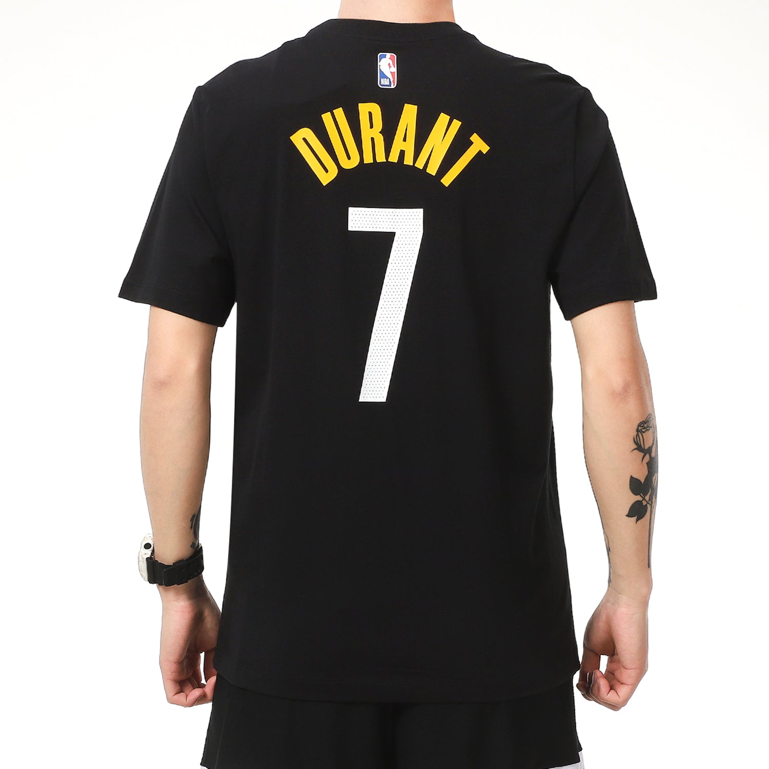 Nike NBA Brooklyn Nets Durant No. 7 Sports Basketball Breathable Running Short Sleeve Black CT9420-014