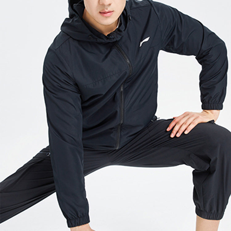 Li-Ning Training Series Logo Colorblock Hooded Jacket Black AFDQ203-2