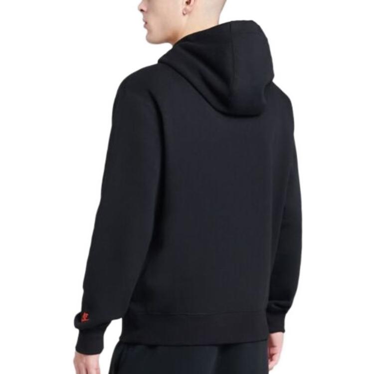 Nike Club Fleece Graphic Pullover Hoodie 'Black' DQ4653-010