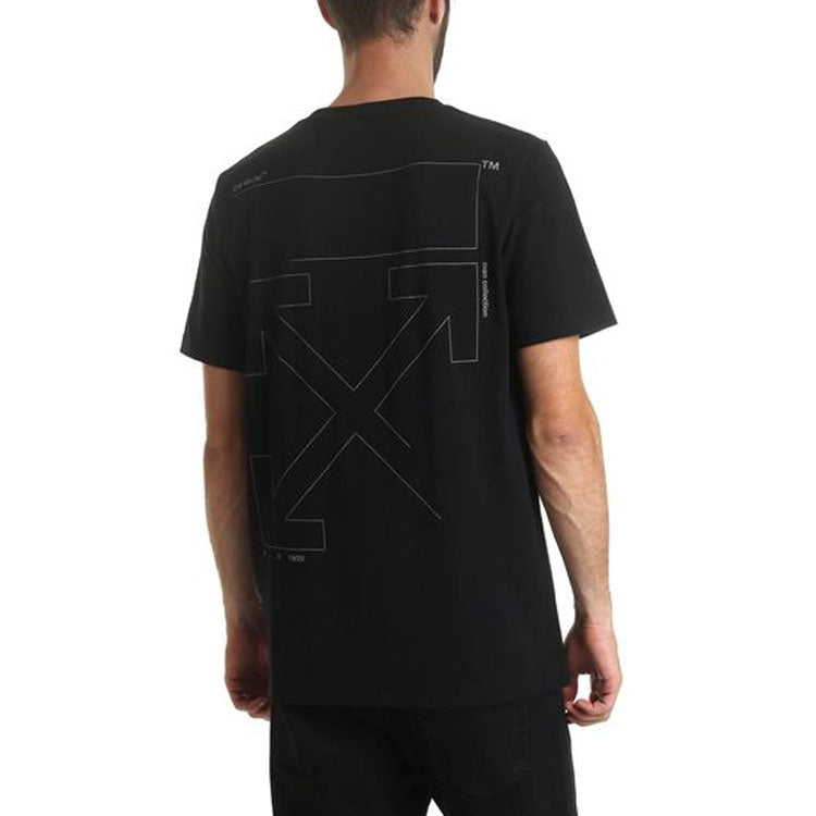 Off-White Back logo Short Sleeve Mens Logo Normal Fit OMAA027E191850031091