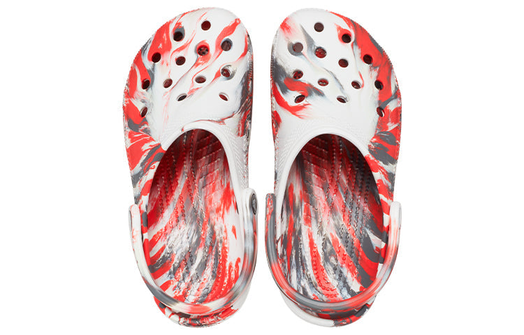 Crocs Classic Clog Marble Beach Sports Unisex Red White Sandals 'Red White' 206867-884