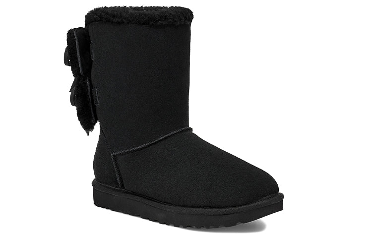 (WMNS) UGG Classic Double Bow Short 'Black' 1127131-BLK