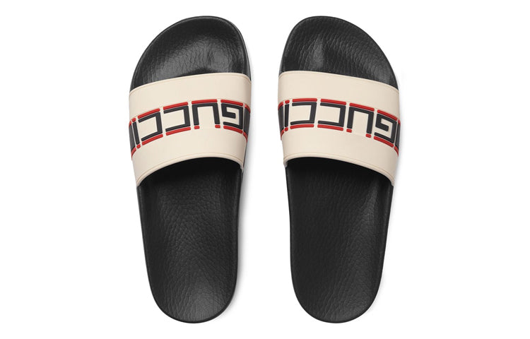 (WMNS) Gucci Stripe Rubber Slide 'Ecru' 524984-JC200-9572