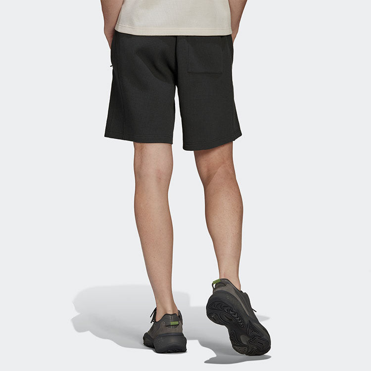 adidas originals Waffle Short Casual Breathable Running Sports Shorts Black HP0423