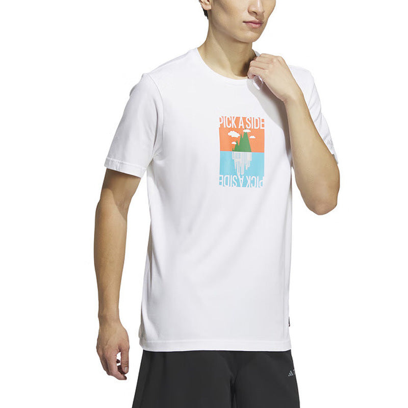 adidas Polygiene Graphic T-shirt Asia Sizing 'White' IS0271