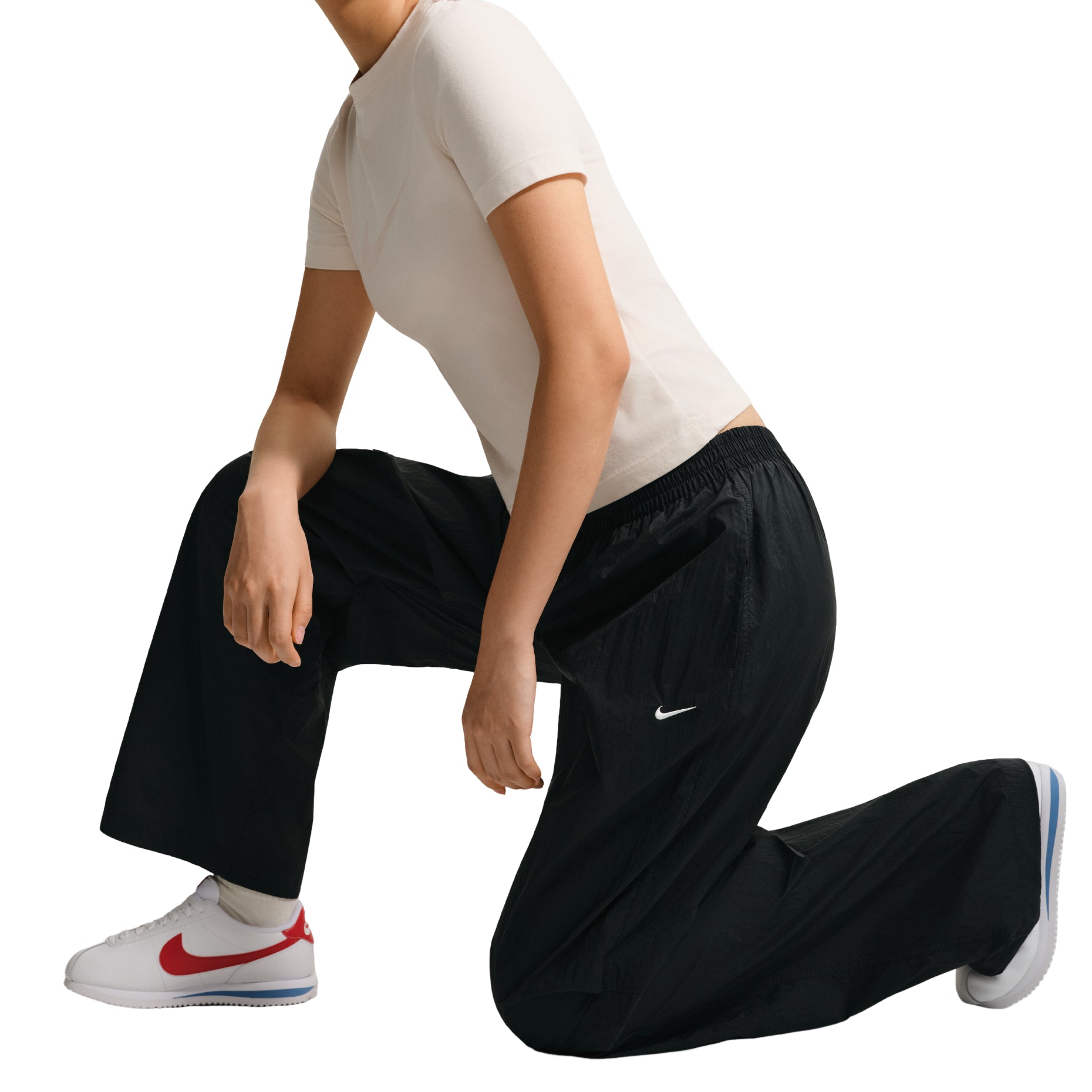 (WMNS) Nike Sportswear Mid-Rise Lightweight UV Pants Asia Sizing 'Black' IO3377-010