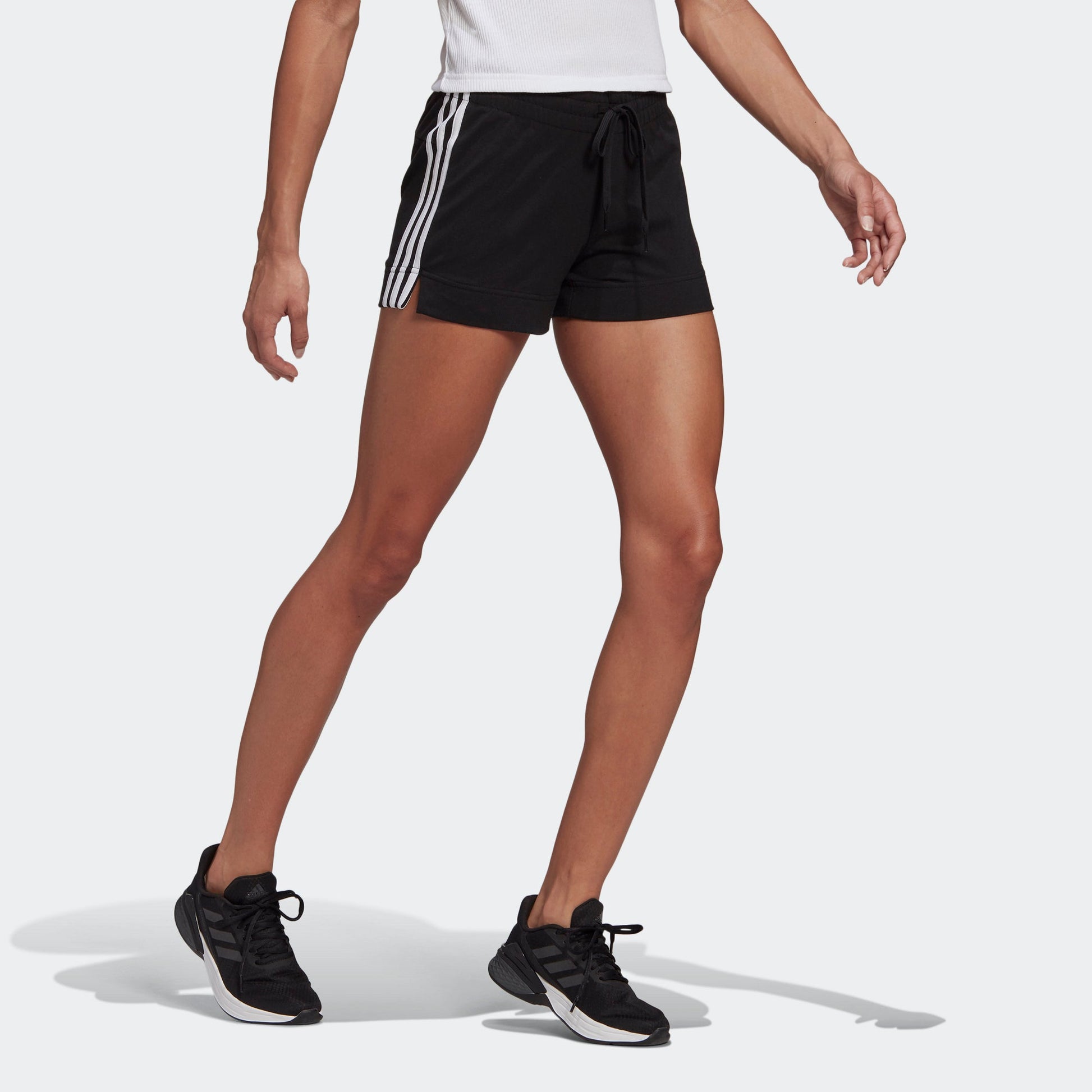 (WMNS) adidas W 3s Sj Sho Sports Stylish Slim Fit Shorts Black GM5523