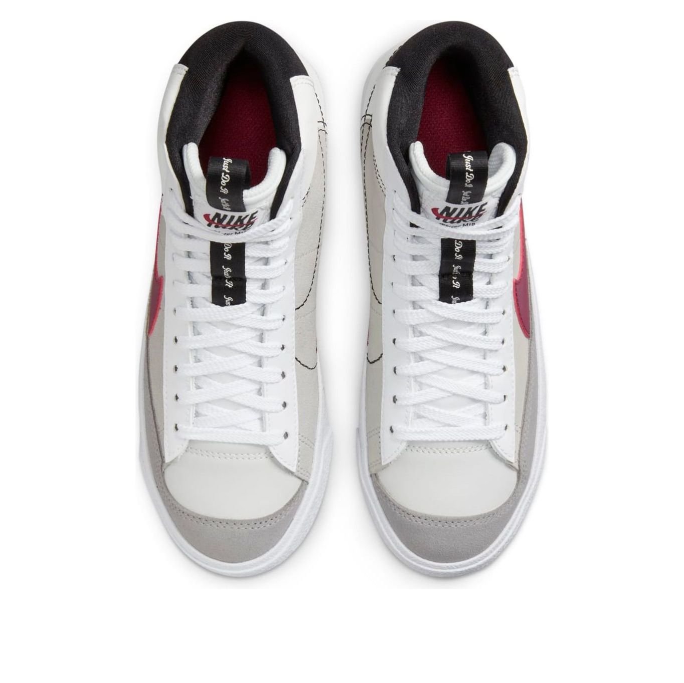 (GS) Nike Blazer Mid '77 SE 'White Rush Maroon' DH8640-101