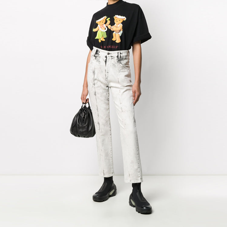 PALM ANGELS Bear Short Sleeve Black PWAA017S20JER0071060