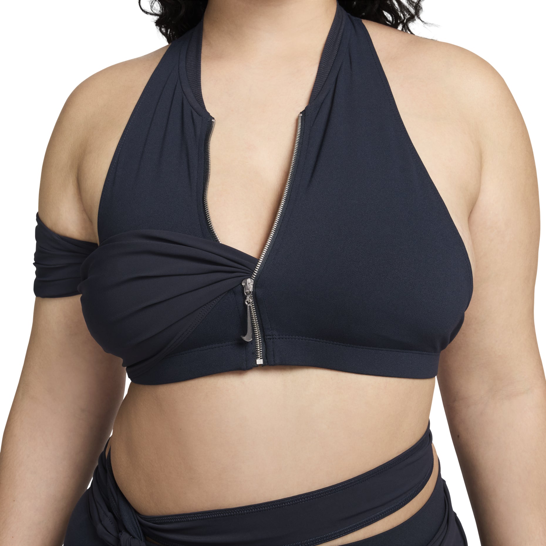 (WMNS) Nike x Jacquemus Halter Top Asia Sizing 'Dark Obsidian' FJ3150-475