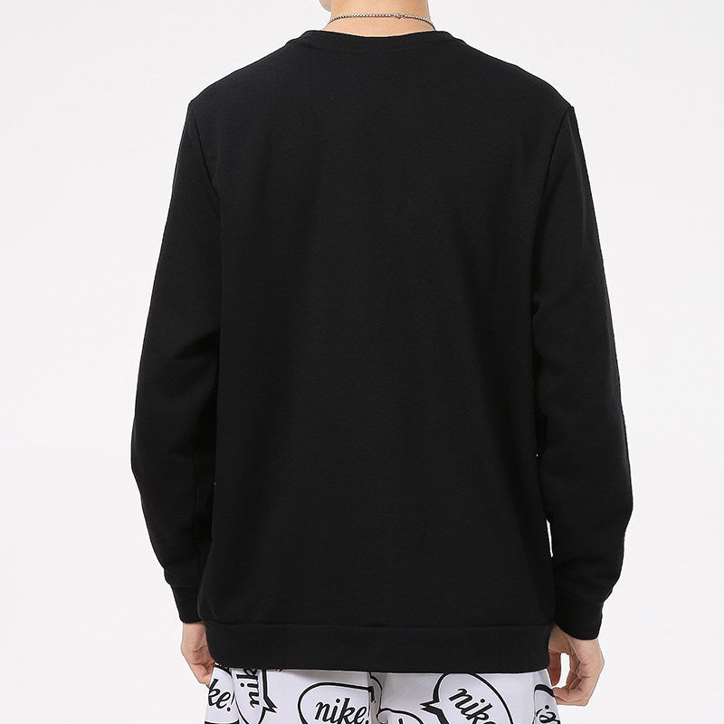 Nike Df Ls Crw Casual Sports Knit Pullover Black CZ7396-010