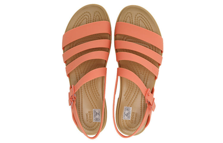 (WMNS) Crocs Tulum sandals 'Orange' 206107-82R