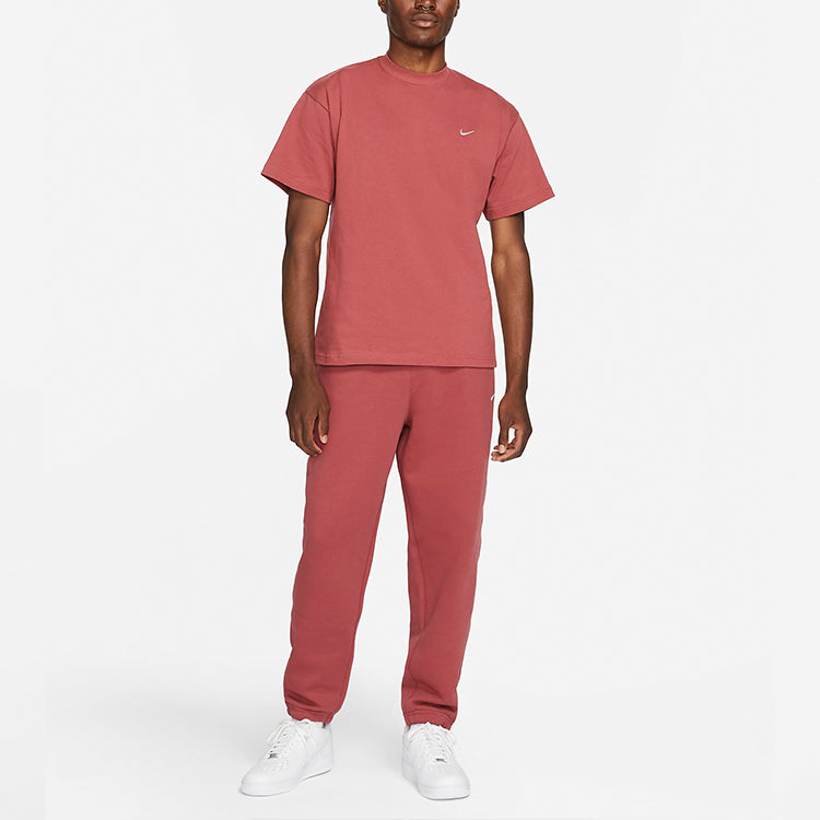 Nike Lab Solo Swoosh Basic Sports Short Sleeve Red DA0321-661