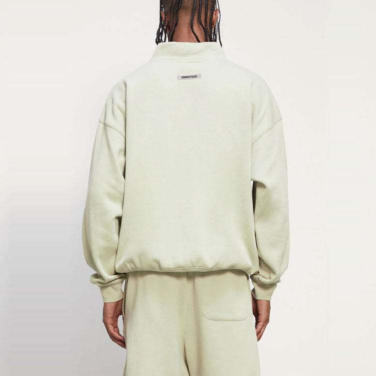 Fear of God Essentials FW20 Half Zip Sweatshirt 'Sage' 0192250500213012