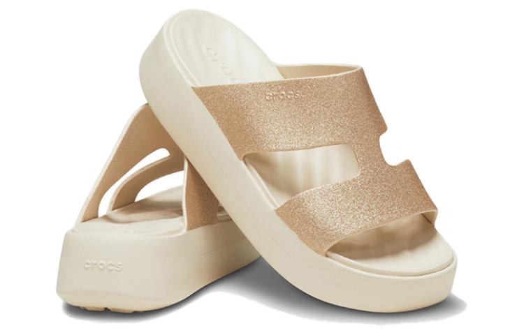 (WMNS) Crocs Getaway Platform H-Strap Sandals 'White Brown' 209667-160