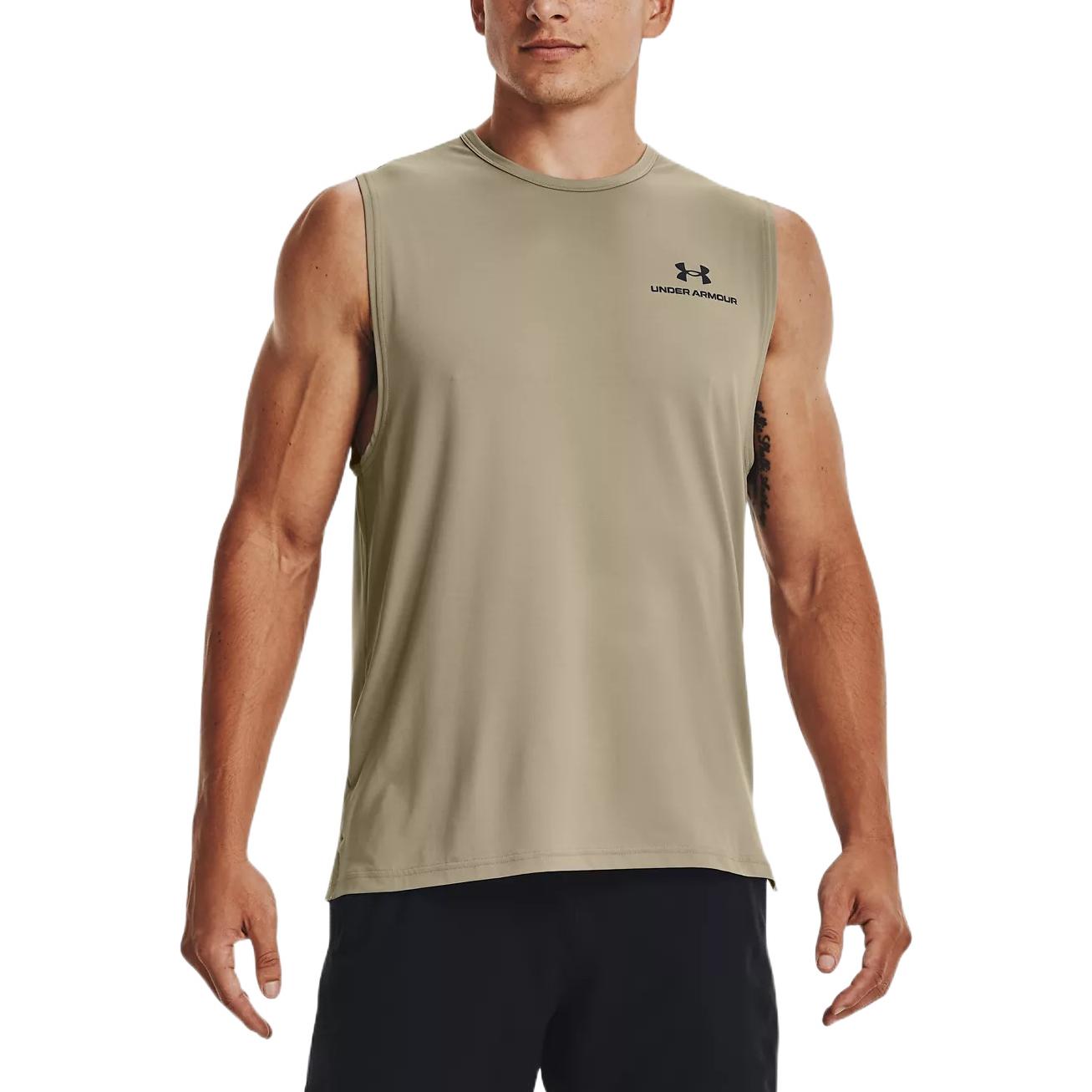Under Armour Rush Energy Logo Tank 'Khaki' 1366139-037