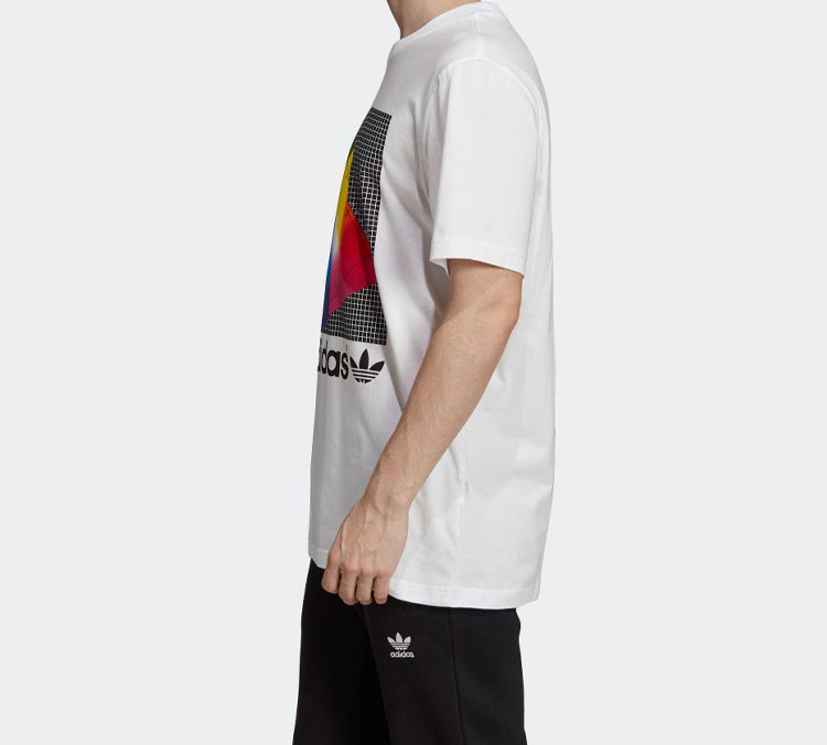 adidas originals Spectrum Tee Round Neck Pullover Short Sleeve White EI6216
