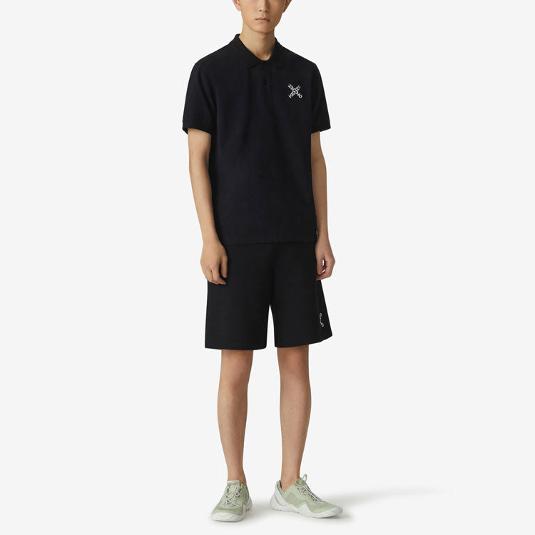 Men's KENZO XLogo Alphabet Short Sleeve Polo Shirt Black FA65PO0504SK-99