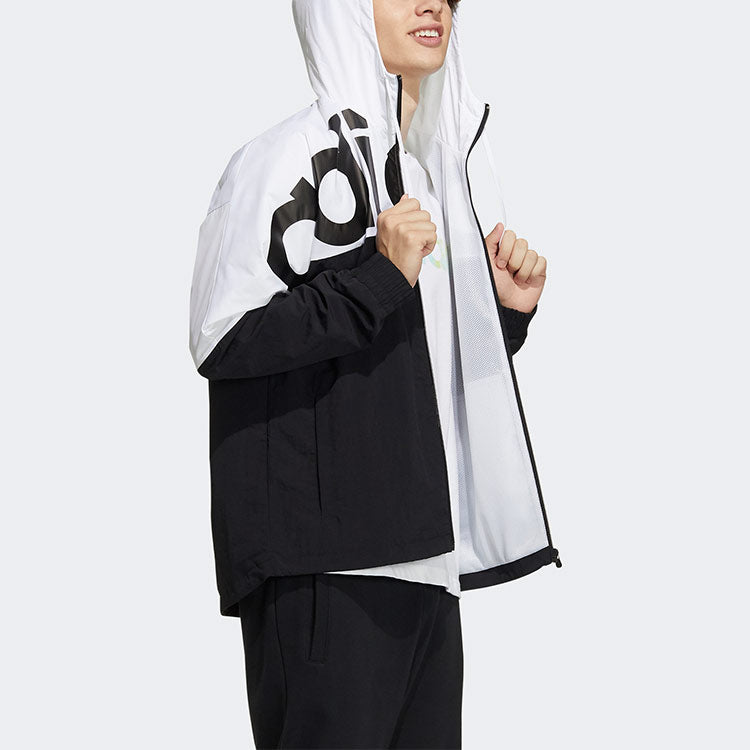 adidas neo M Ce C+ Icon Wb Casual Sports Woven Hooded Jacket White GQ2872