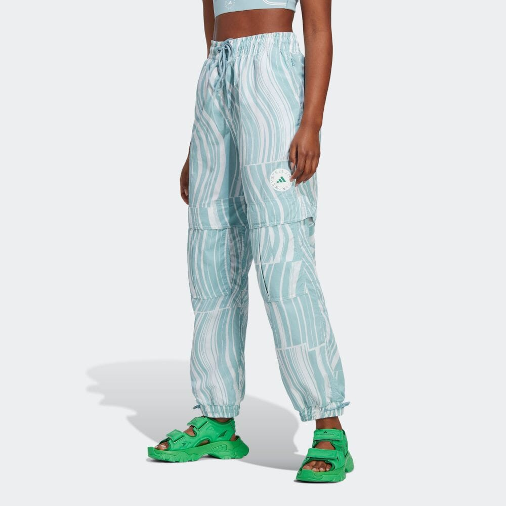 (WMNS) adidas By Stella McCartney Truecasuals Printed Track Pants 'Blue White' HT1103