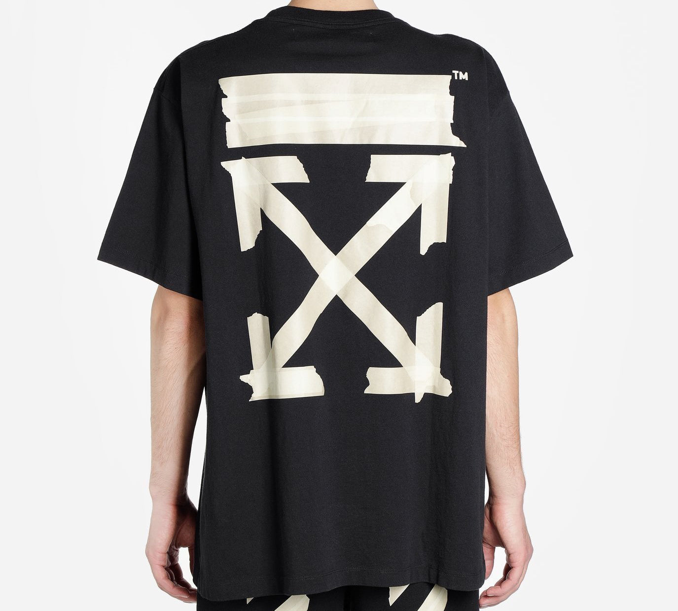 Off-White Tape Arrows Short Sleeve Over T-Shirt 'Black' OMAA038R201850021048