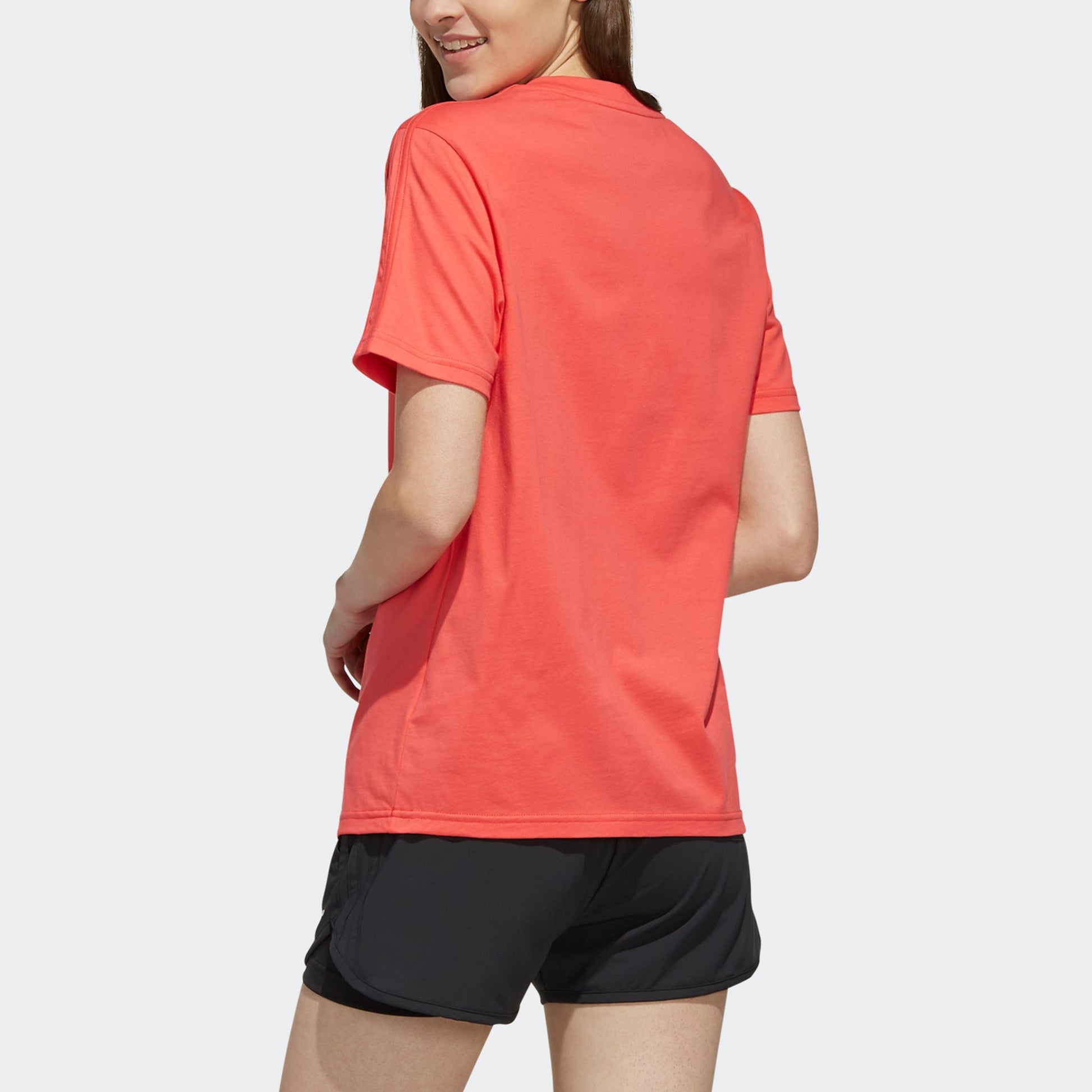 (WMNS) adidas neo Tee Envlp T Casual Sports Cartoon Alphabet Printing Short Sleeve Red FN0915