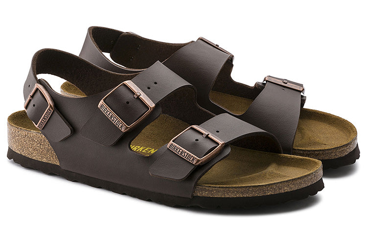 Birkenstock Milano Birko-Flor Sandals 'Dark Brown' 34701