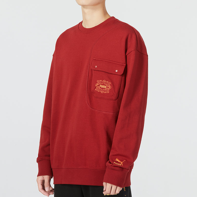 PUMA Das CC Graphic Crew Sweater 'Red' 539908-22