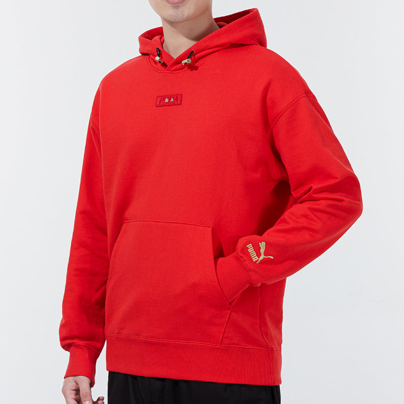 PUMA Knit hooded Stay Warm Athleisure Casual Sports Pullover Red 536049-11