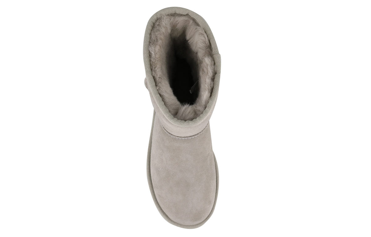 (WMNS) UGG Classic Short II Fleece Lined Gray White 1016223-GOA