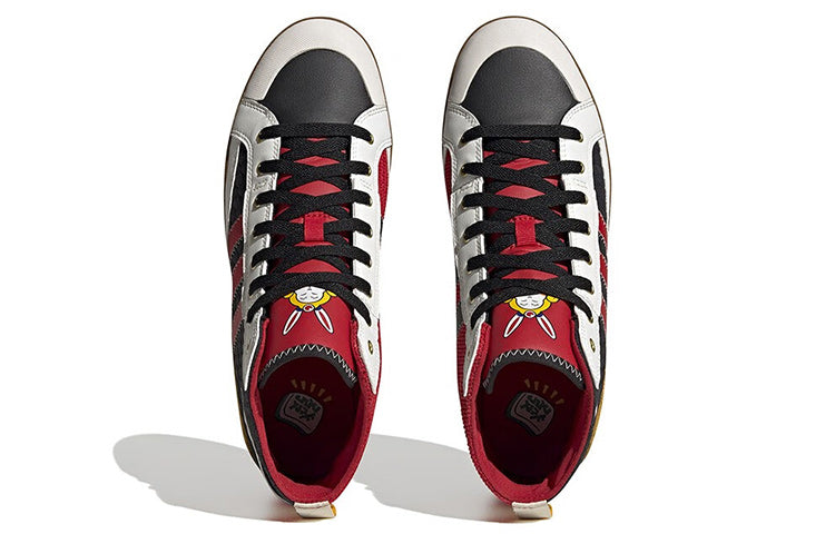 adidas neo City Canvas Hi 'White Red Black' ID9695