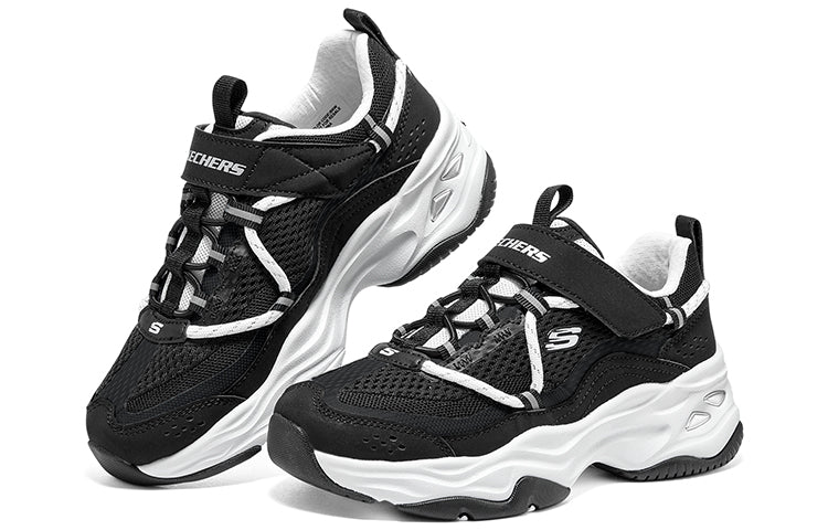 (GS) Skechers D'Lites 4.0 'Black White' 302587L-BKW
