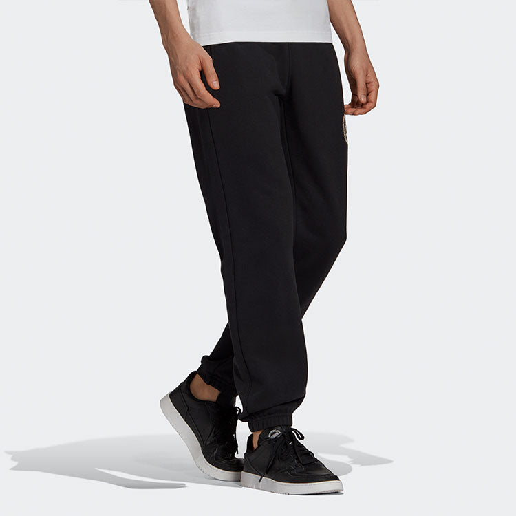 adidas originals Artist Pants Logo Printing Sports Ankle Banded Long Pant Male Black HA4696