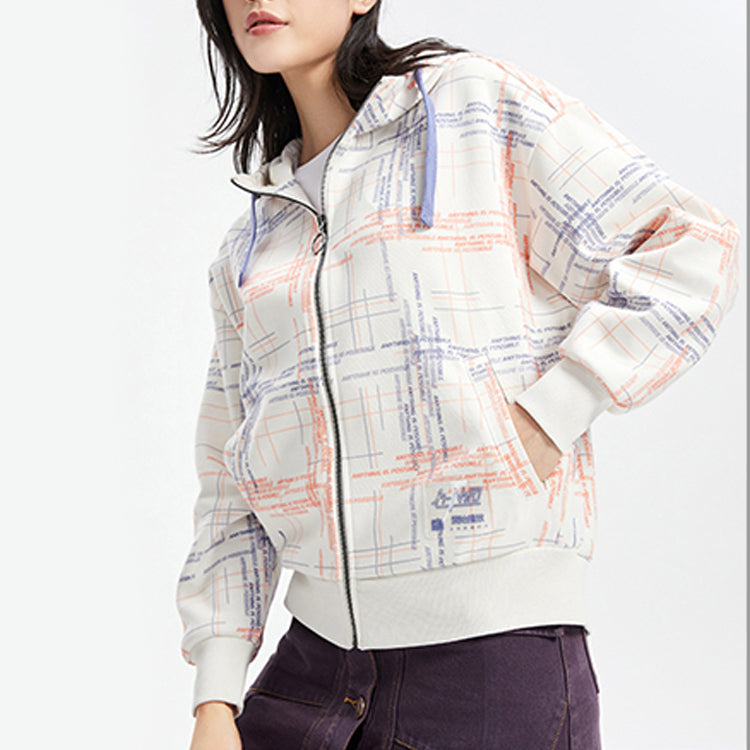 Li-Ning Alphabet Printing Frost Jacket 'White' AWDQ028-4