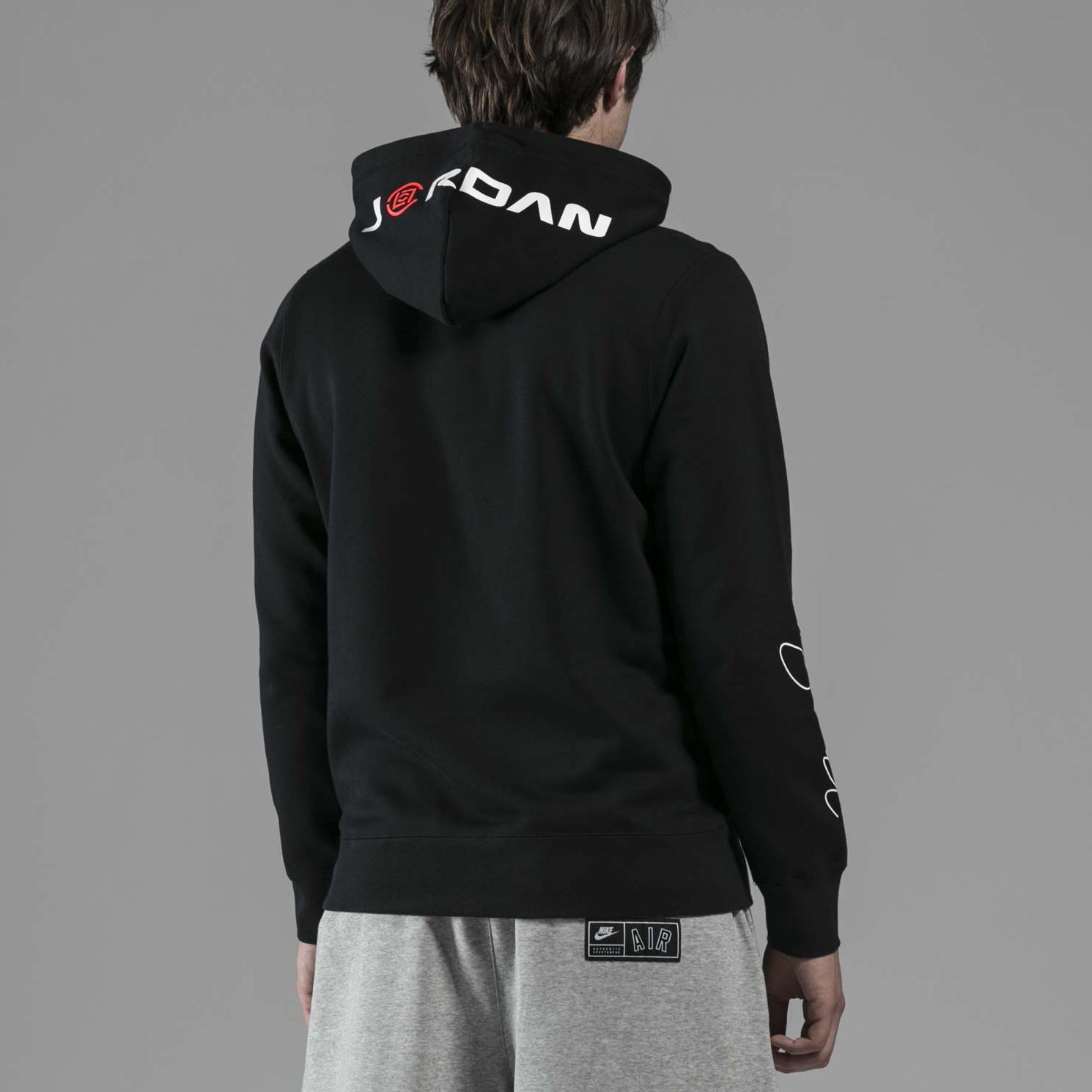 Men's Air Jordan x CLOT Crossover Logo Printing Sports Us Edition Black Pullover AR8395-010