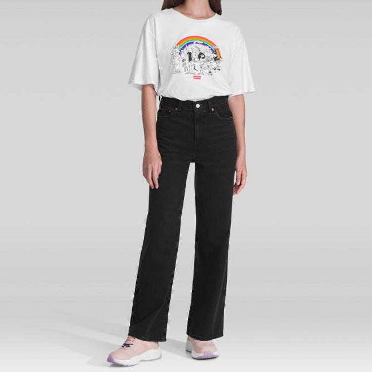 Levis Cartoon Pattern Printing Short Sleeve White 15855-0002