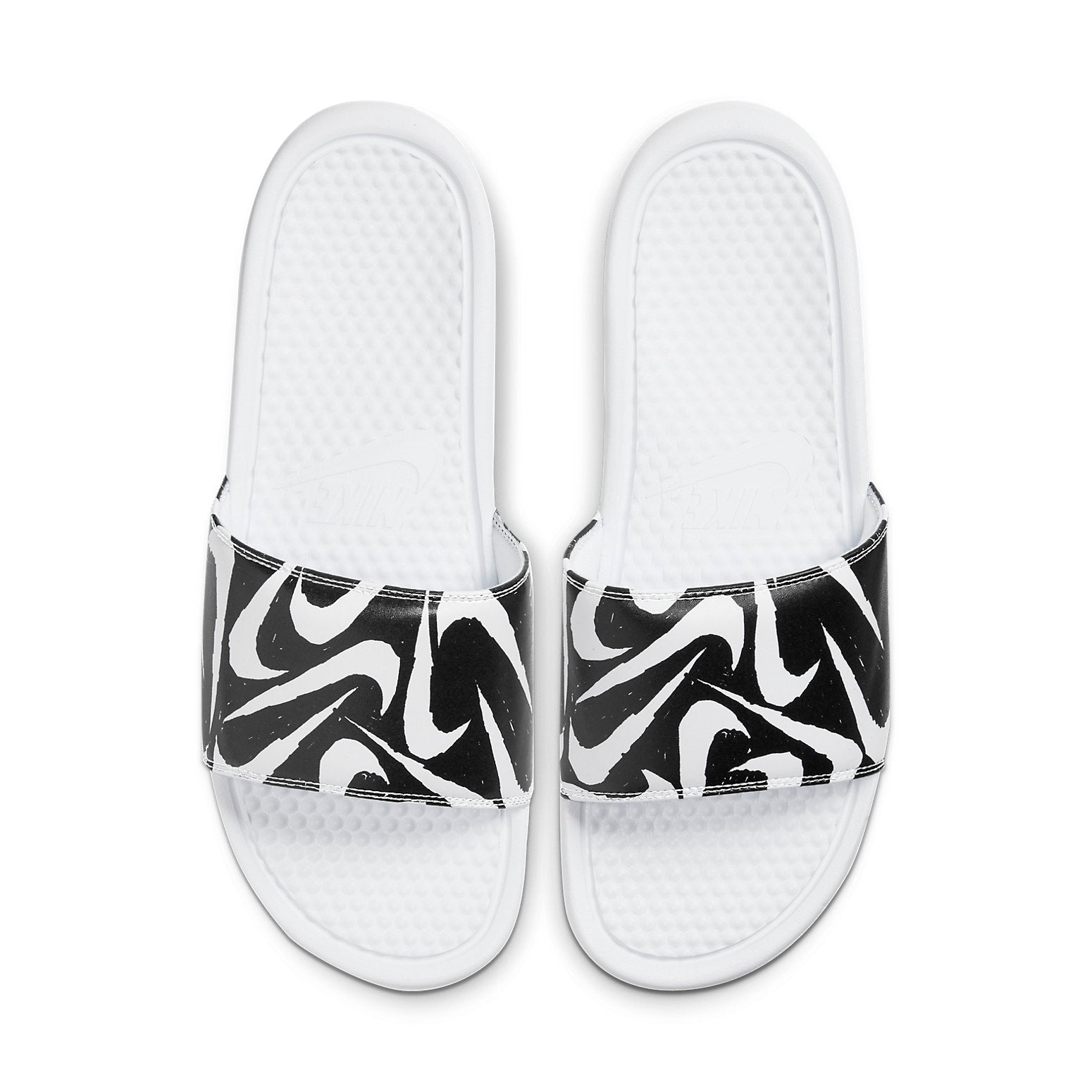 Nike Benassi JDI Print Slide 'White Black Swoosh' 631261-106