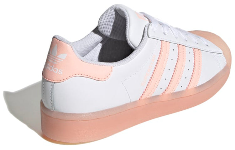(GS) adidas Originals Superstar Shoes 'Cloud White Haze Coral' FW3977