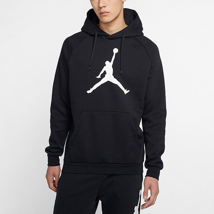 Air Jordan Large logo Printing Fleece Lined Pullover Black DA6802-010