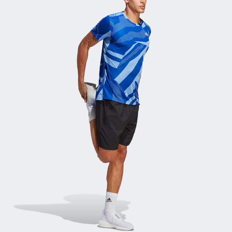 adidas Own The Run Seasonal Tee 'Lucid Blue' HR6608
