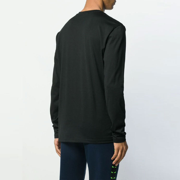 Men's FENDI SS21 Fluorescence Alphabet Long Sleeves Black FAF552A8JZF17W0