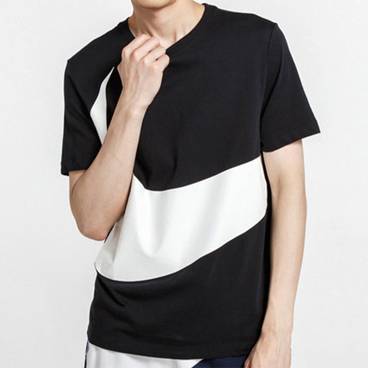 Nike Sportswear Big Swoosh Tee Large Casual Sports Short Sleeve Black AR5192-010