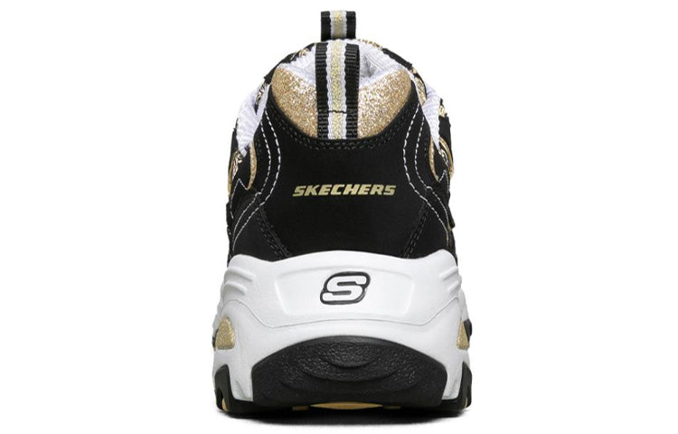 (WMNS) Skechers D lites 1.0 Black/White/Golden 13091-BKGD