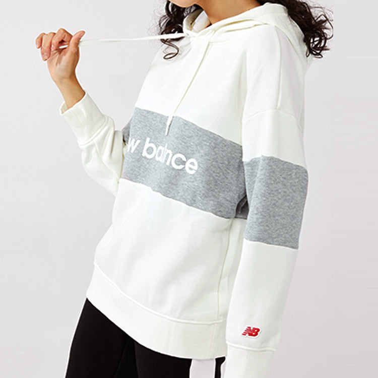 (WMNS) New Balance Logo Printing Sweatshirt White AWT93532
