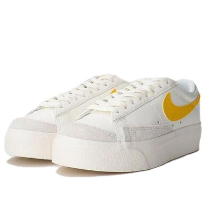 (WMNS) Nike Blazer Low Platform 'Sail Vivid Sulfur' DJ0292-111